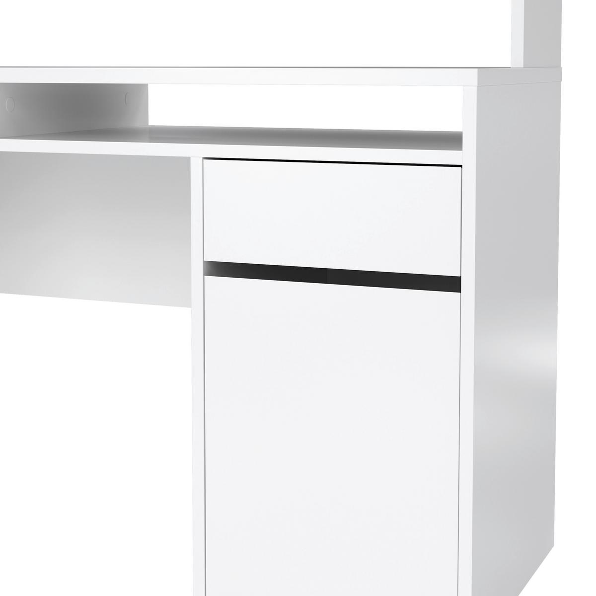 BIURKO FUNCTION PLUS - biały wysoki połysk, Modern, materiał drewnopochodny (149/48,2/156,2cm) - P & B