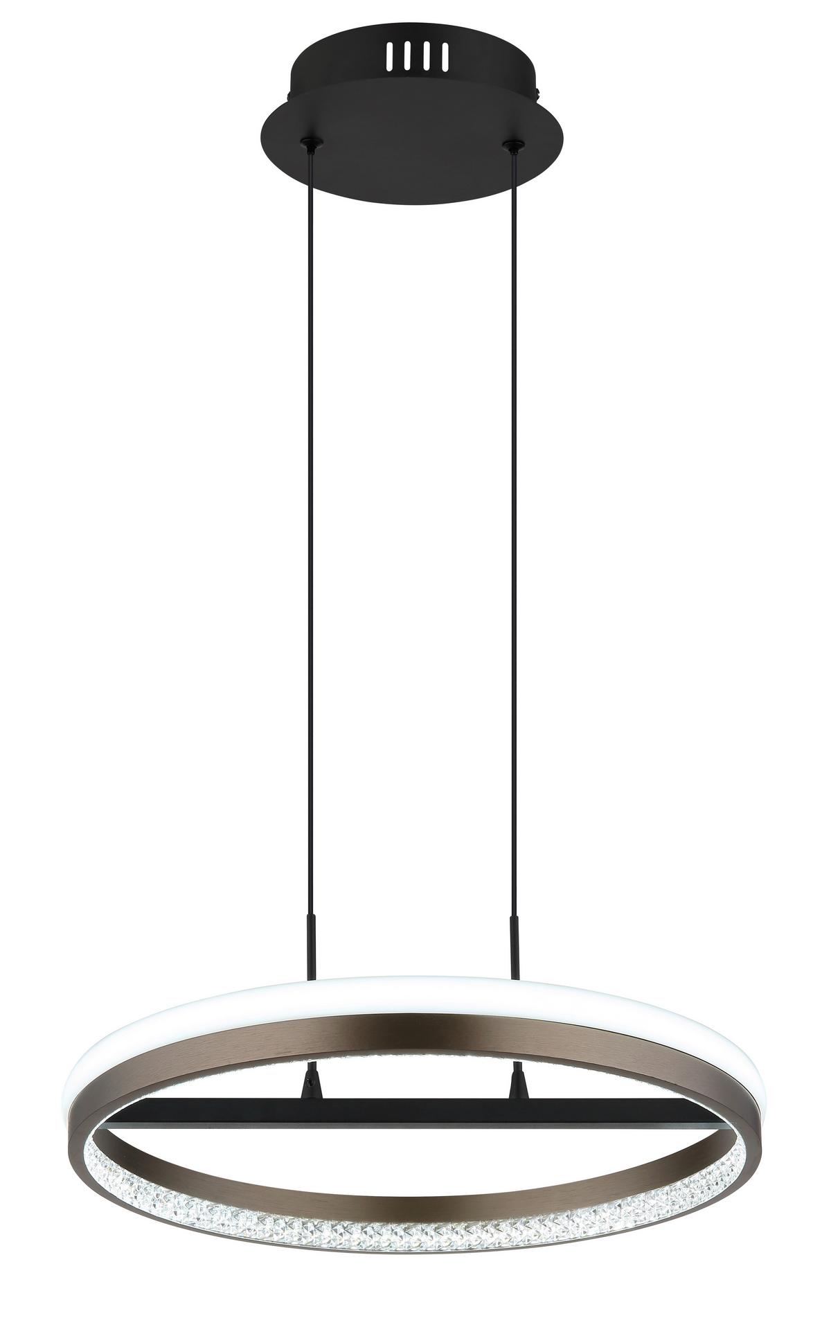 Led Viseća Svjetiljka Tamno Siva Boja - tamno siva/prozirno, Design, metal/plastika (39,7/150cm) - Globo