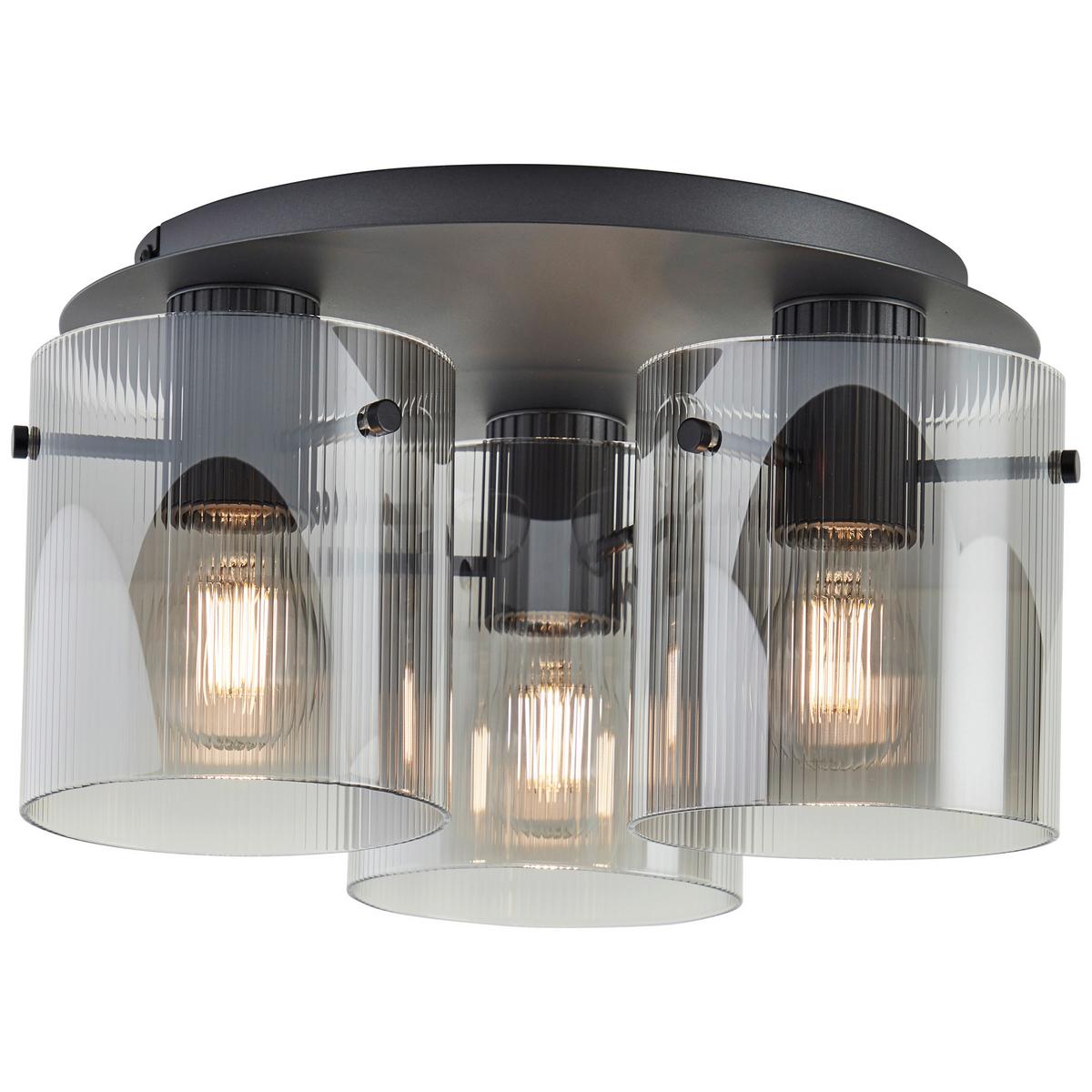 LAMPA SUFITOWA 60137/93 RIFFELINI DE3 - antracytowy, Lifestyle, metal/szkło (37/20cm) - Brilliant