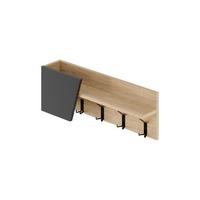 Wandgarderobe Eleva ca. 74x26 cm Anthr./Eiche - Eichefarben/Anthrazit, Design, Holzwerkstoff/Metall (74/26/15.7cm) - Livetastic