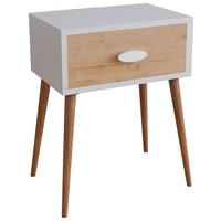 NACHTTISCH SINGOL L - Honigeiche/Weiss, Modern, Holzwerkstoff (44,5/60/30cm) - MID.YOU