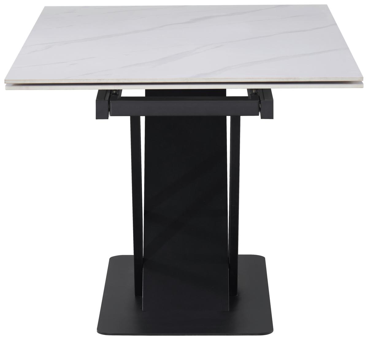 Stol Na Izvlačenje Mirage - bijela/crna, Design, metal/keramika (160-240/76/90cm) - Premium Living