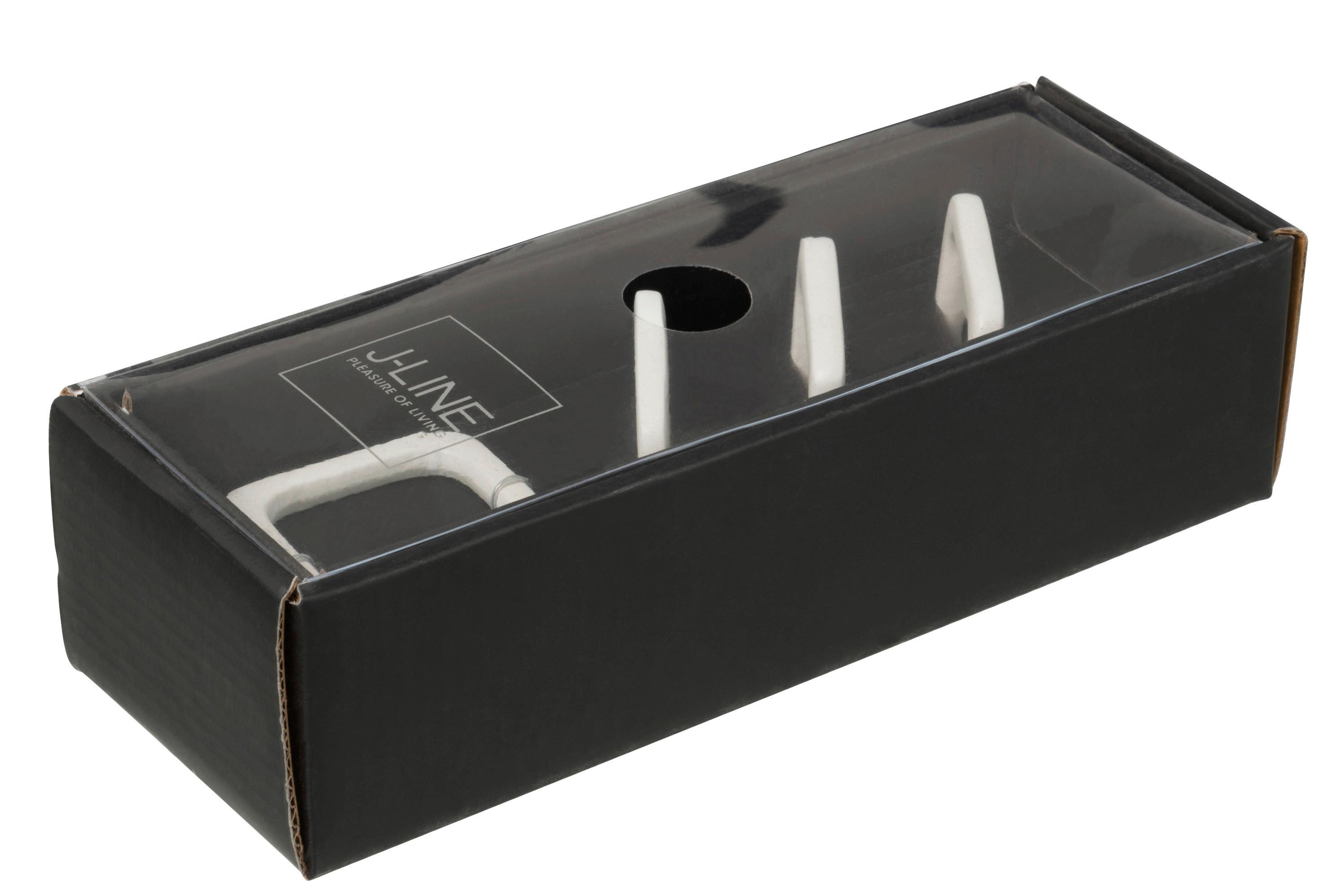 ZESTAW PIERŚCIENI NA SERWETKI 85812 - biały, Basics, metal (9/6/23cm)