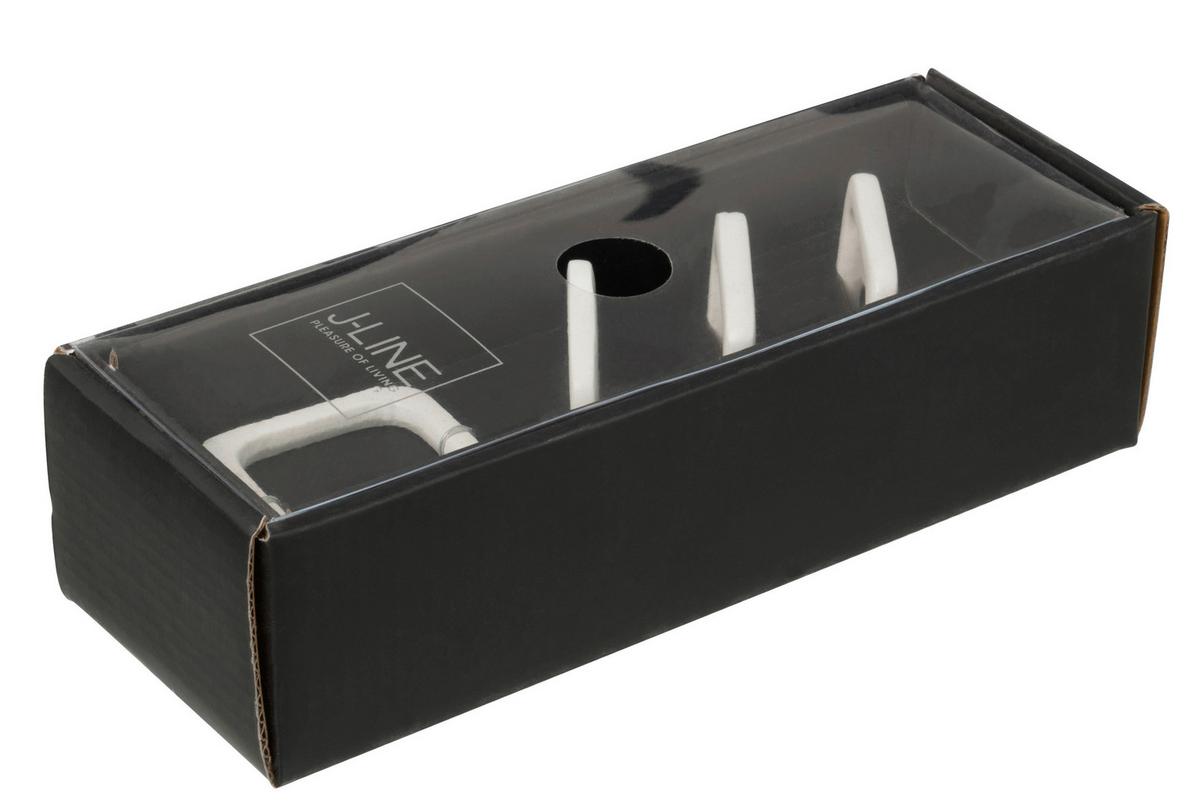 ZESTAW PIERŚCIENI NA SERWETKI 85812 - biały, Basics, metal (9/6/23cm)