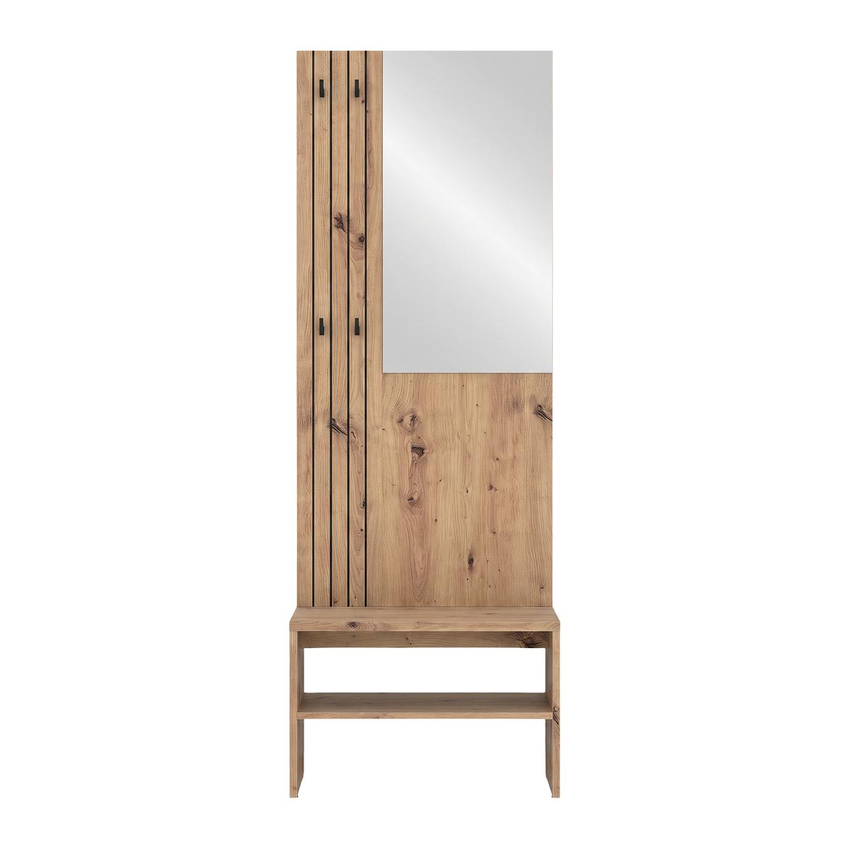 Ansamblu De Hol Charlie - stejar Artisan, Konventionell, material pe bază de lemn (60/180/37cm) - Modern Living