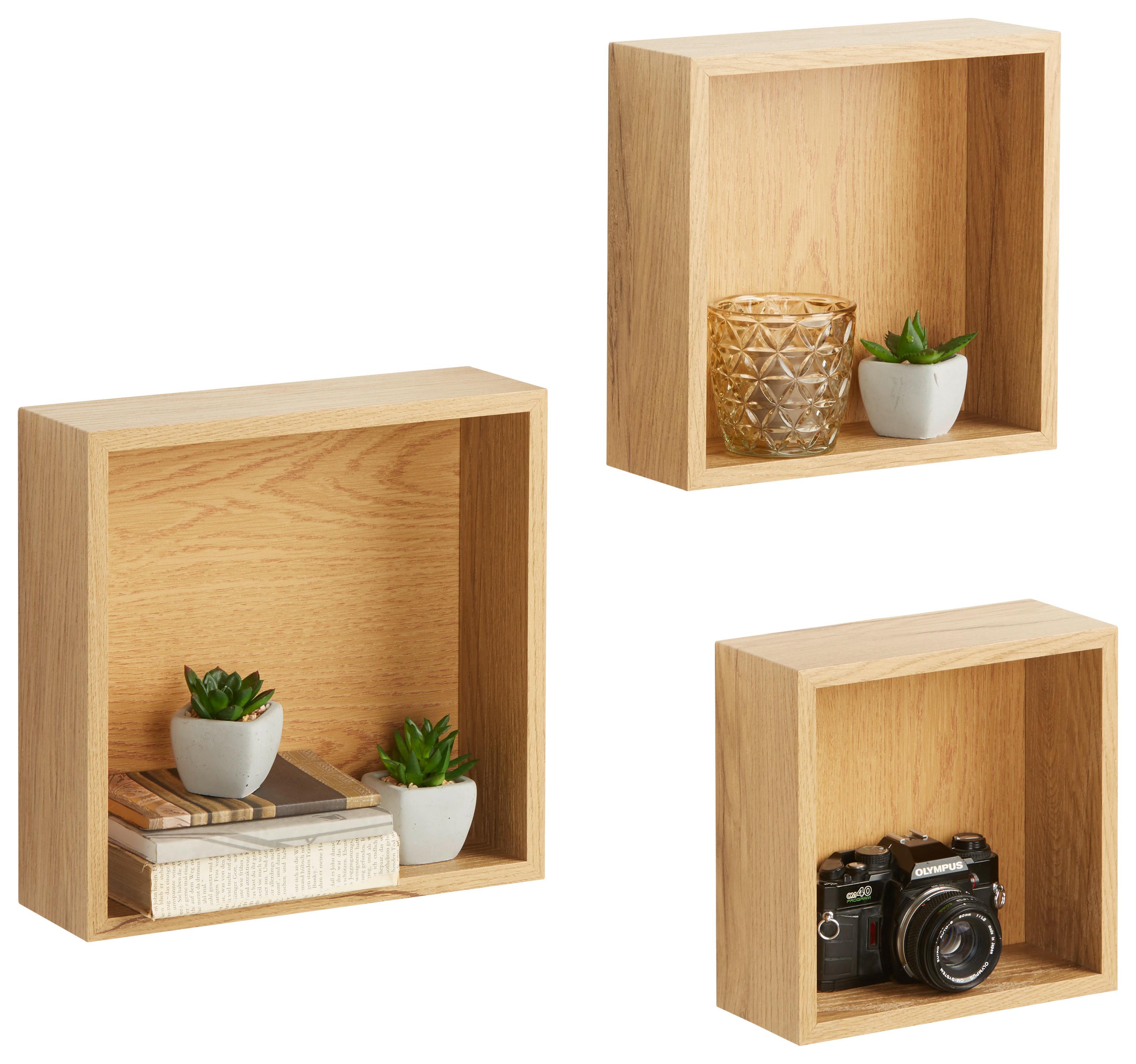 Wandregalset in Eichefarben - Eichefarben, Modern, Holzwerkstoff - Mömax