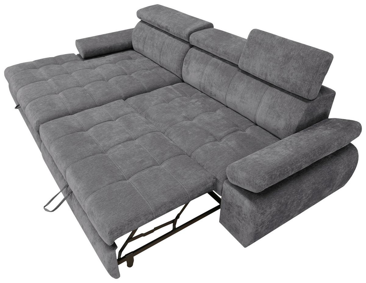 Kutna Garnitura Vegas - tamno siva/crna, Design, drvo/tekstil (173/294cm) - Modern Living