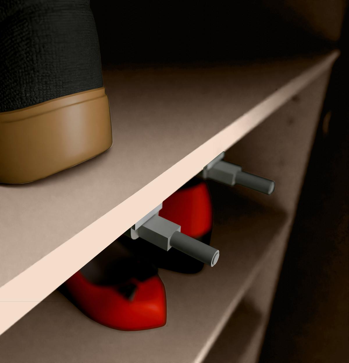 Dulap pentru pantofi ALICE SPRINGS - nisipiu, Modern, material pe bază de lemn (74,5/99,1/34,9cm) - Modern Living