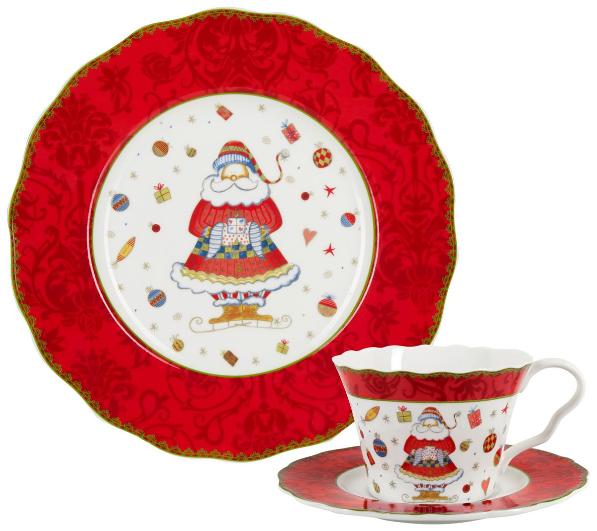SERWIS KAWOWY CHRISTMAS DREAM - różnokolorowy, Basics, ceramika - X-Mas