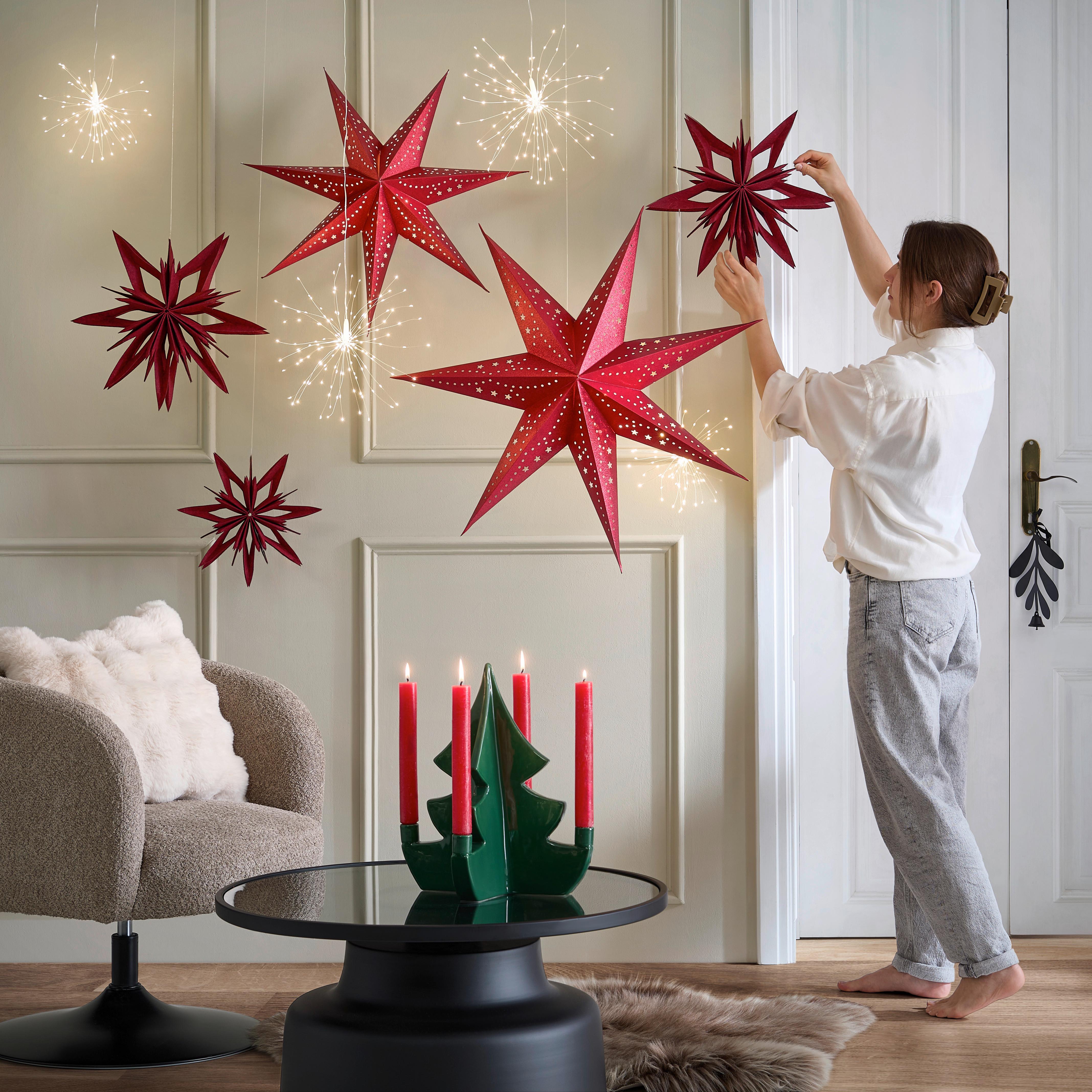 Okrasna Led-svetilka Donna - rdeča, papir/kovina (60/60cm) - Mömax
