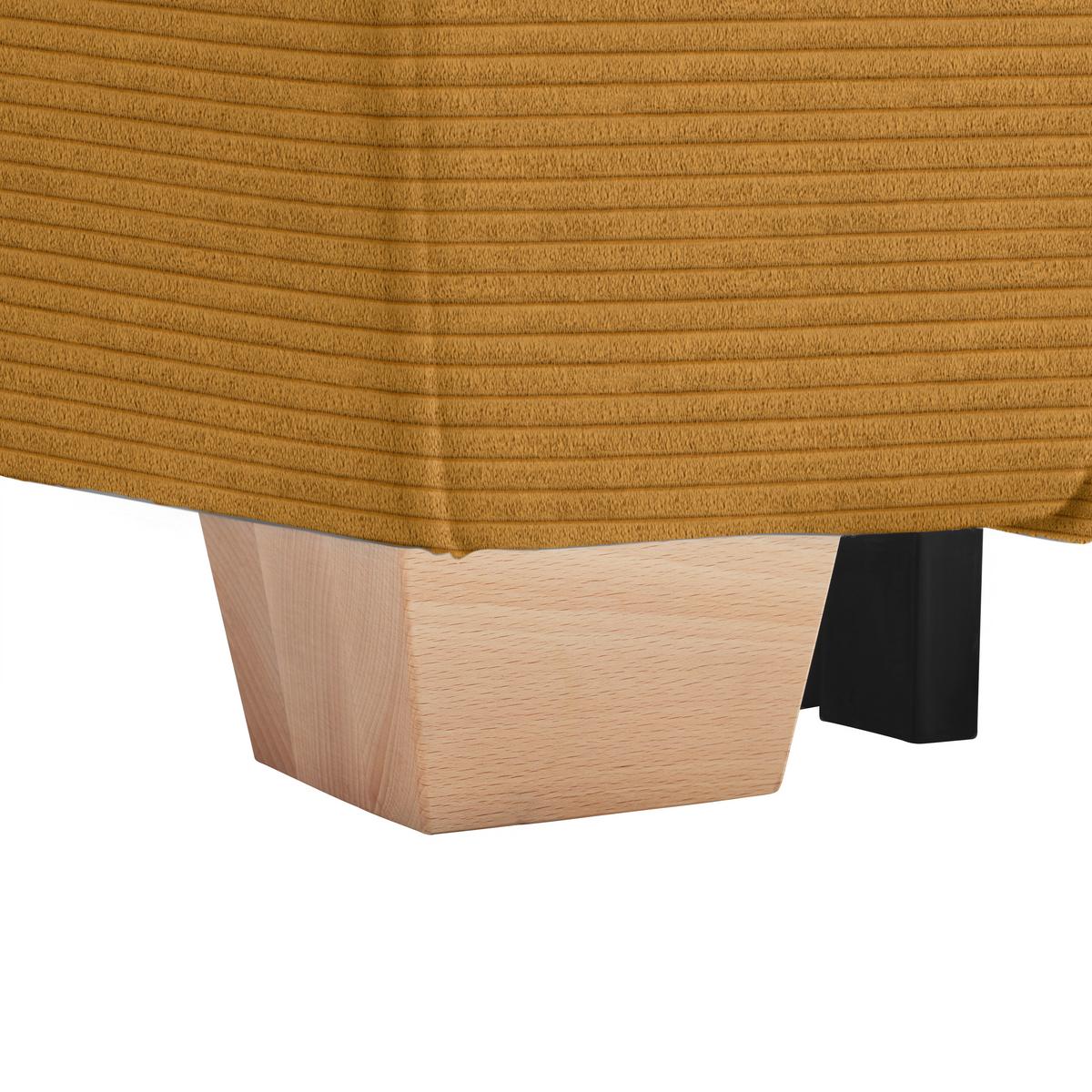 Wohnlandschaft Angelo Senfgelb - Senfgelb, MODERN, Holz/Holzwerkstoff (255/92/185cm) - Mömax