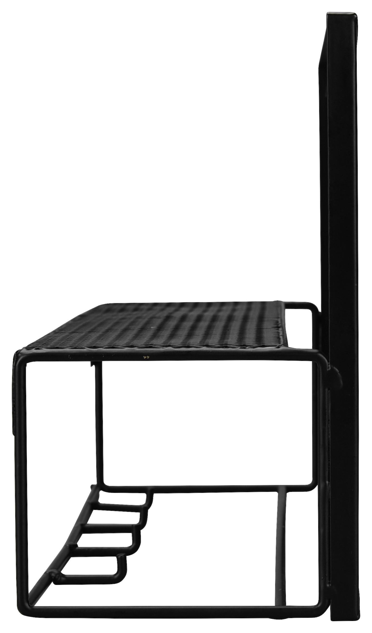 barre de crochets Spiegel in Schwarz - Schwarz, Modern, Glas/Metall (34/20/11,5cm) - Mömax