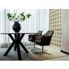 STOL MED ARMSTÖD VALLETTA - kromfärg/antracit, Klassisk, metall/textil (61/85/60cm) - Premium Living