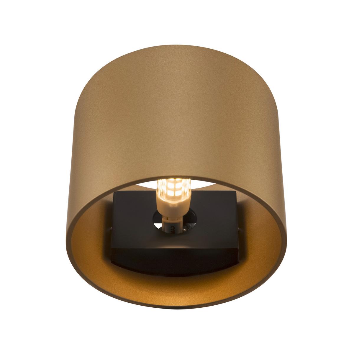 WANDLEUCHTE ROND - Goldfarben, Trend, Metall (10/8,8cm) - MAYTONI