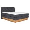 Boxspringbett in Anthrazit ca. 160x200cm - Anthrazit, Holz/Kunststoff (160/200cm) - Zandiara