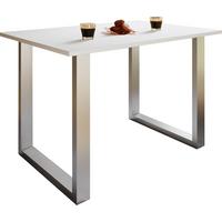 Jedilna Miza Xona, Bela, Srebrna - srebrne barve/bela, Basics, kovina/leseni material (110/50/76cm) - MID.YOU