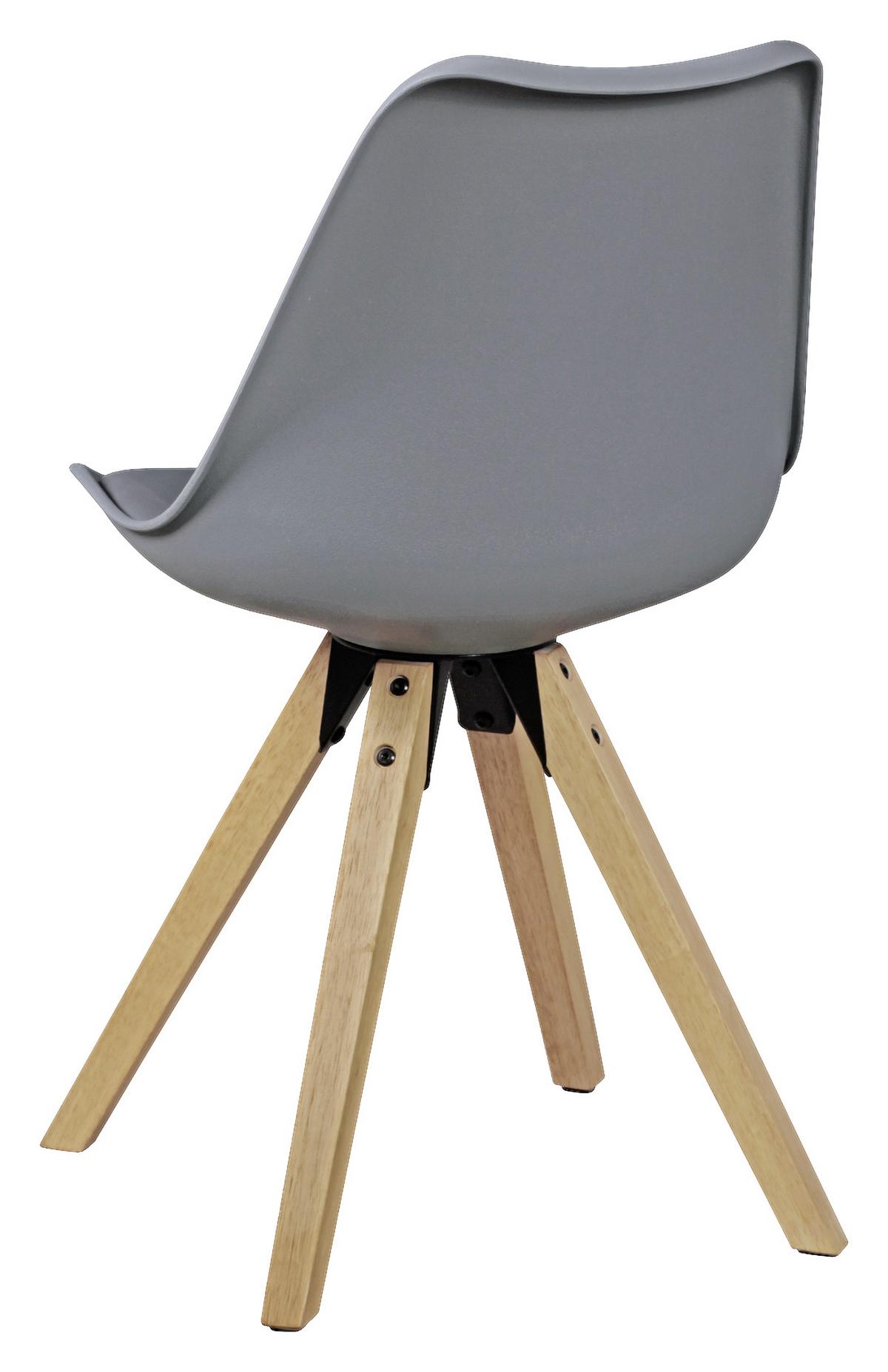 Set Stolov Lima - siva/barve hrasta, Design, umetna masa/tekstil (48/89/48cm) - MID.YOU