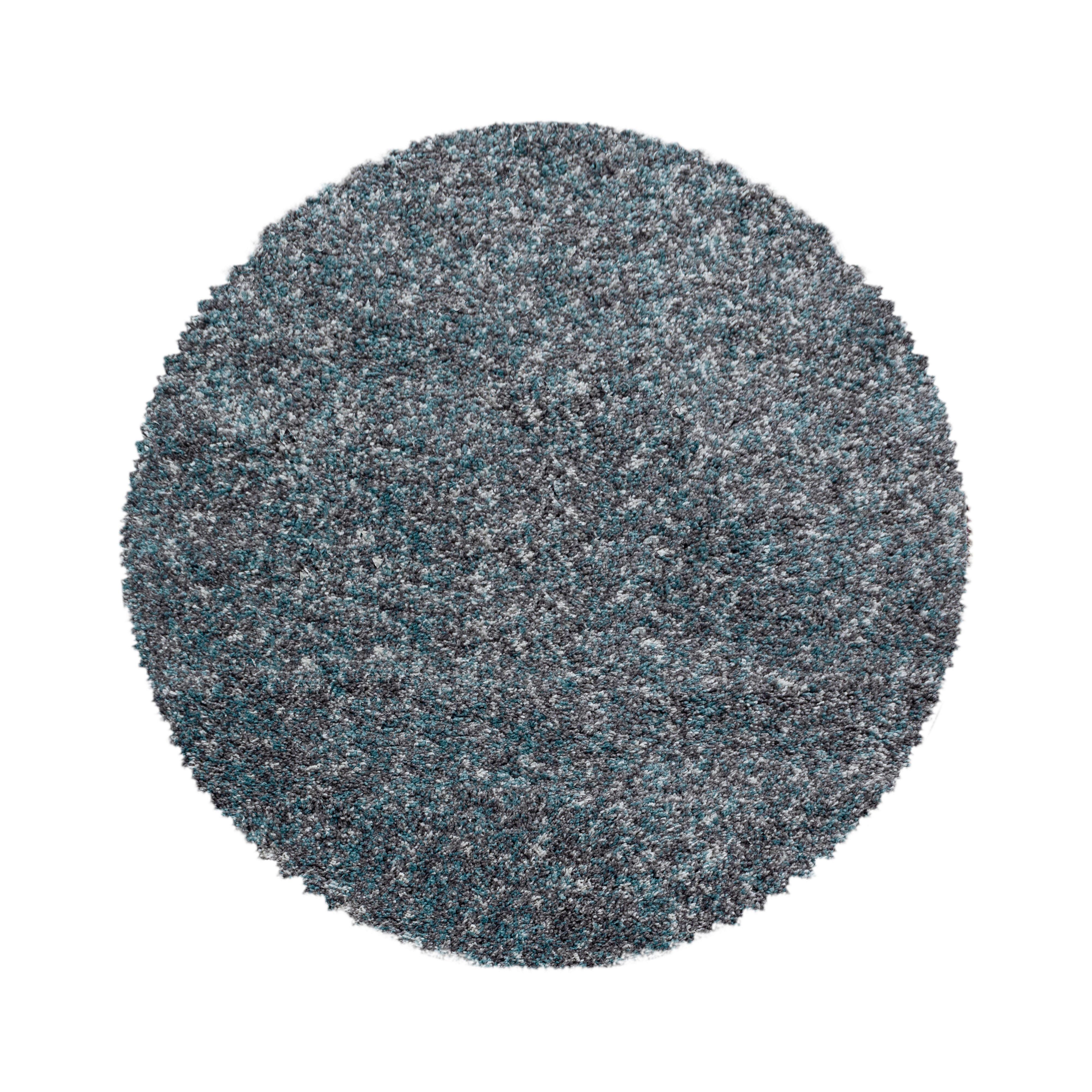 Hochflorteppich Enjoy Blau Ø ca. 80cm - Blau, KONVENTIONELL, Textil (80/80cm) - Novel