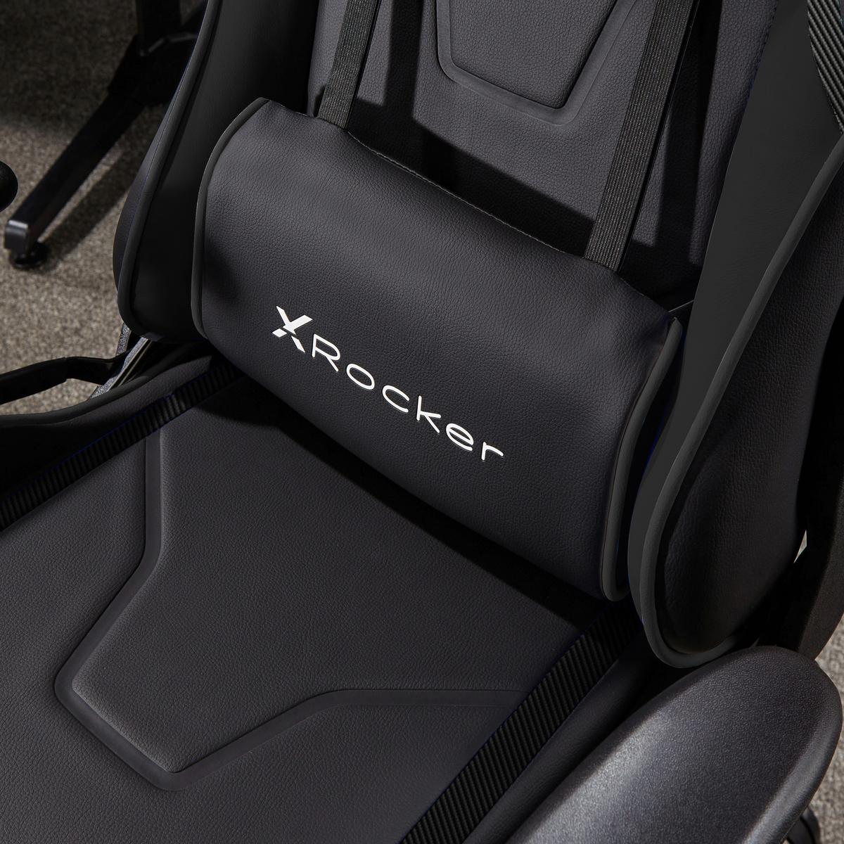 Gamingsessel Agility ca. 55x113x62,5cm Schwarz - Schwarz, MODERN, Kunststoff/Textil (55/113/62,5cm) - X Rocker