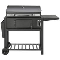 Holzkohlegrill Grillmax 5 Schwarz mit Thermometer - Schwarz, Modern, Kunststoff/Metall (164/64/110cm) - Mömax