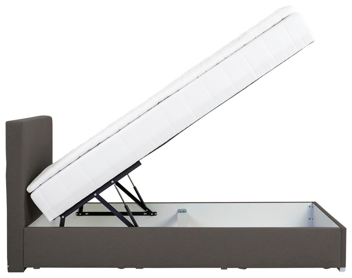 Tapecirani Krevet Cosi - boje kroma/antracit, Konvencionalno, drvo/metal (100/200cm)