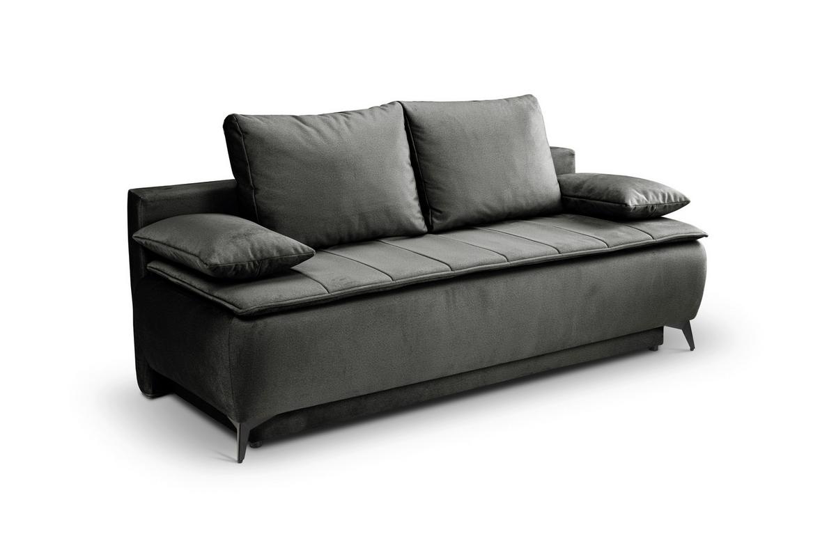 Schlafsofa Sendi Graubeige - Greige/Schwarz, Basics, Holz/Textil (210/103/90cm) - MID.YOU
