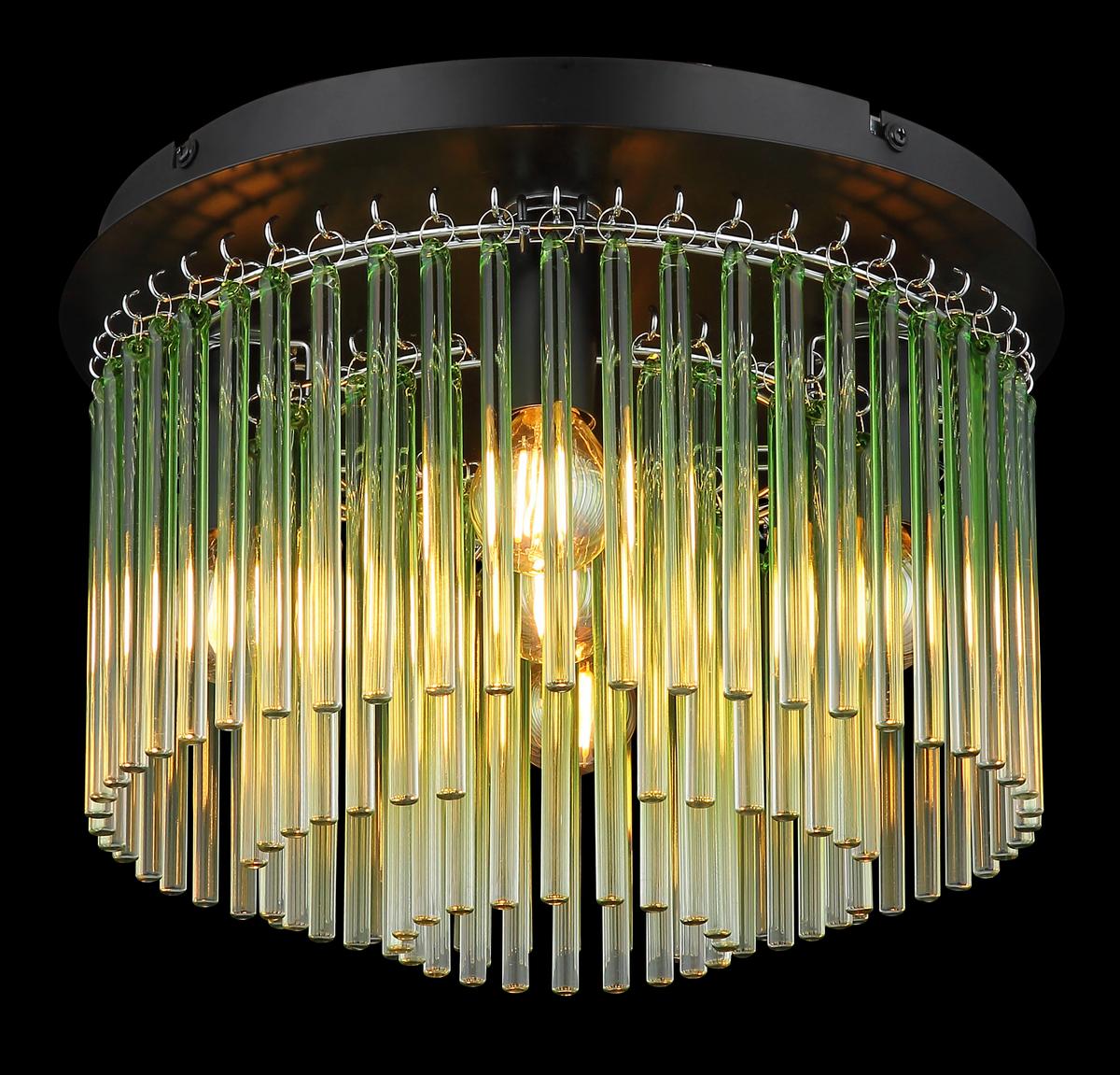 DECKENLEUCHTE 15698DG GORLEY - Klar/Chromfarben, Lifestyle, Glas/Metall (32/23cm) - Globo