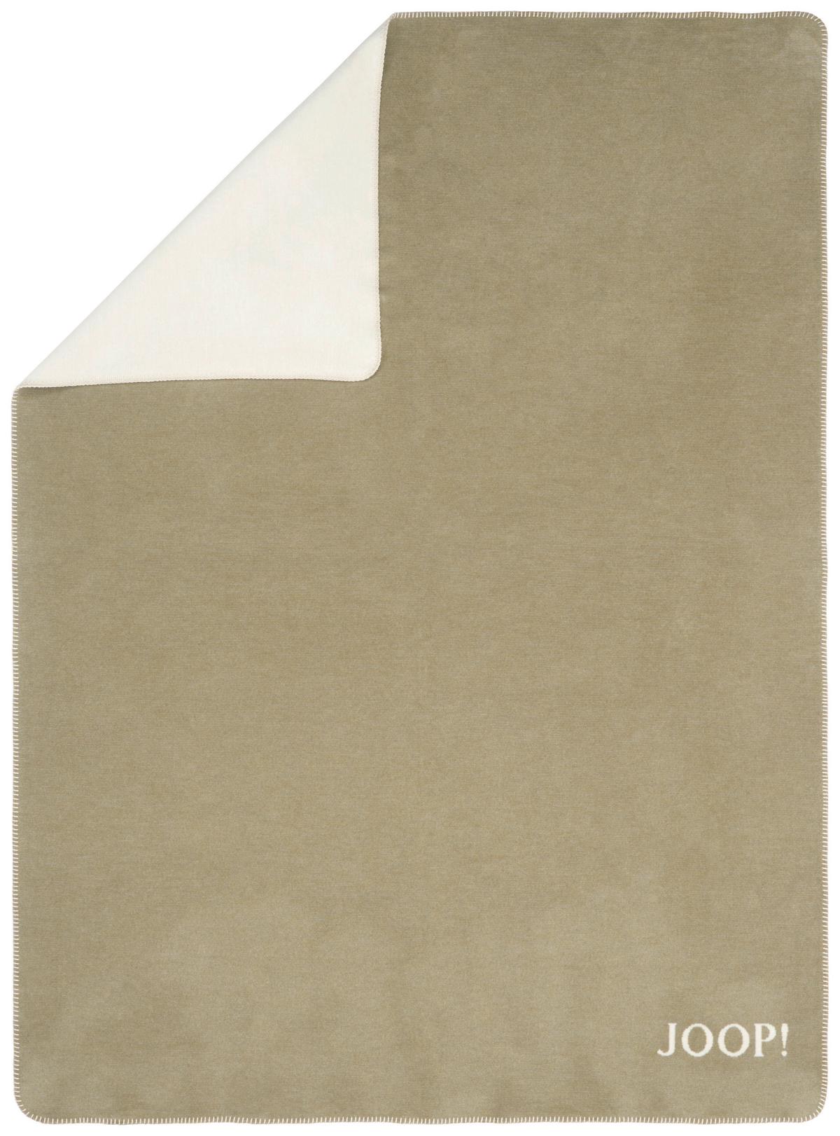 KOC DOMOWY JOOP! MELANGE-DOUBLEFACE - kolor naturalny/oliwkowa zieleń, Design, tkanina (150/200cm) - Joop!