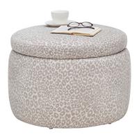 Hocker Baca Beige mit Stauraum - Beige, LIFESTYLE, Holz/Textil (60/60/41cm) - Mömax