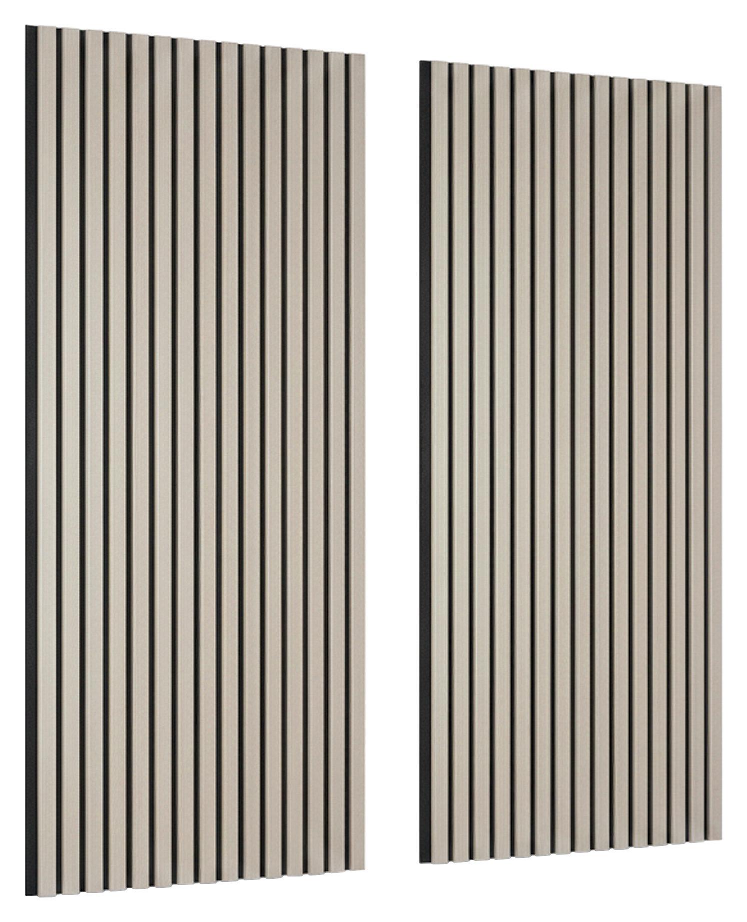 Akustikpaneel Lucia Grau, 2er Set - Grau, Modern, Holzwerkstoff/Textil (60/120/1,5cm) - Mömax