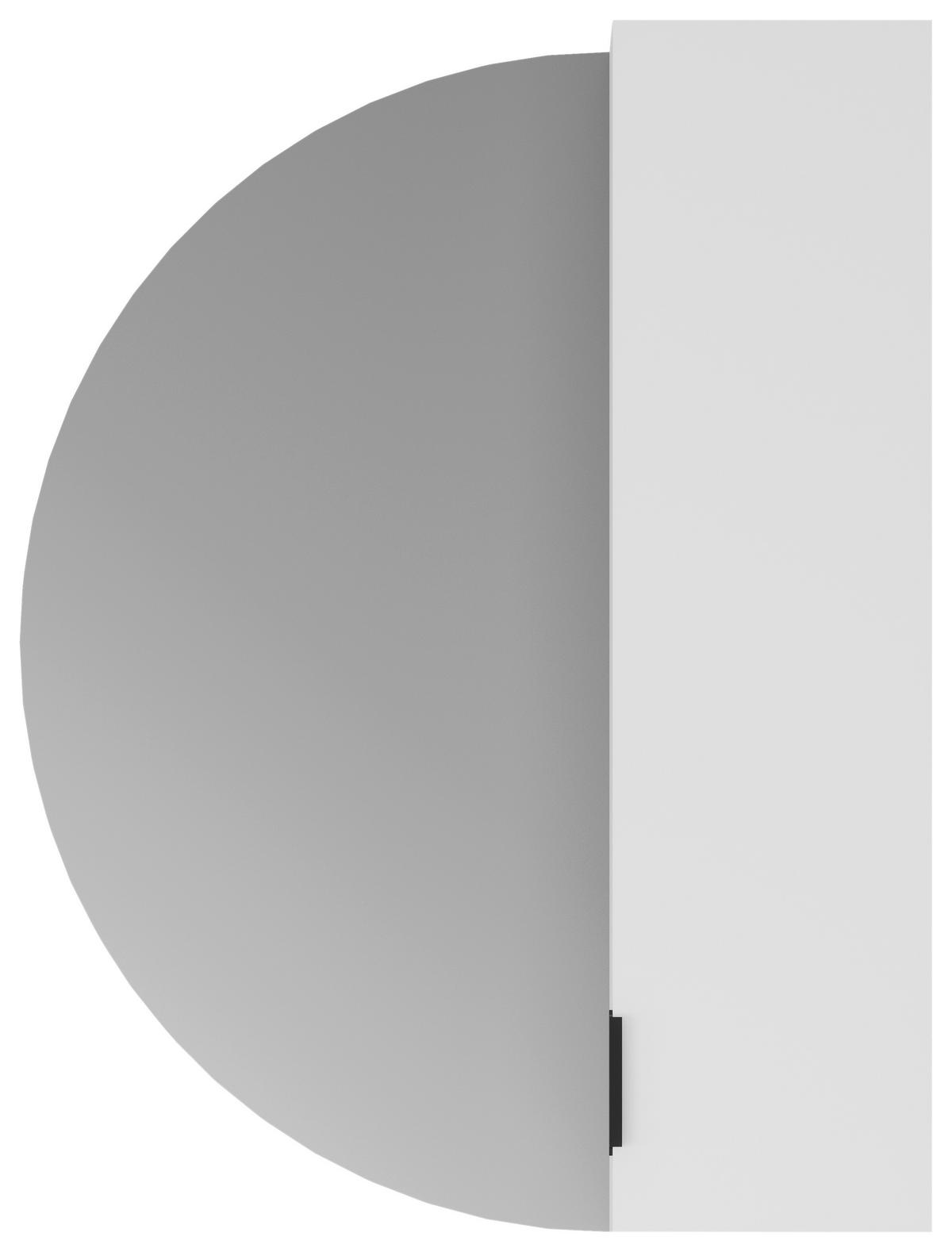 Element S Ogledalom Napoli- Exklusiv- - bijela/crna, Moderno, drvni materijal/metal (60/80/20cm) - Mömax