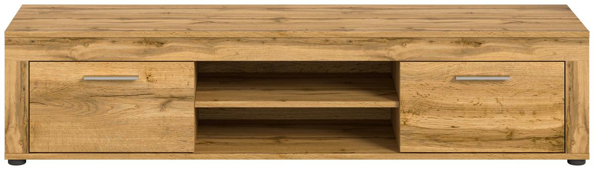 Comodă joasă JAM - stejar Wotan, Design, material pe bază de lemn (160/37/40cm) - Modern Living