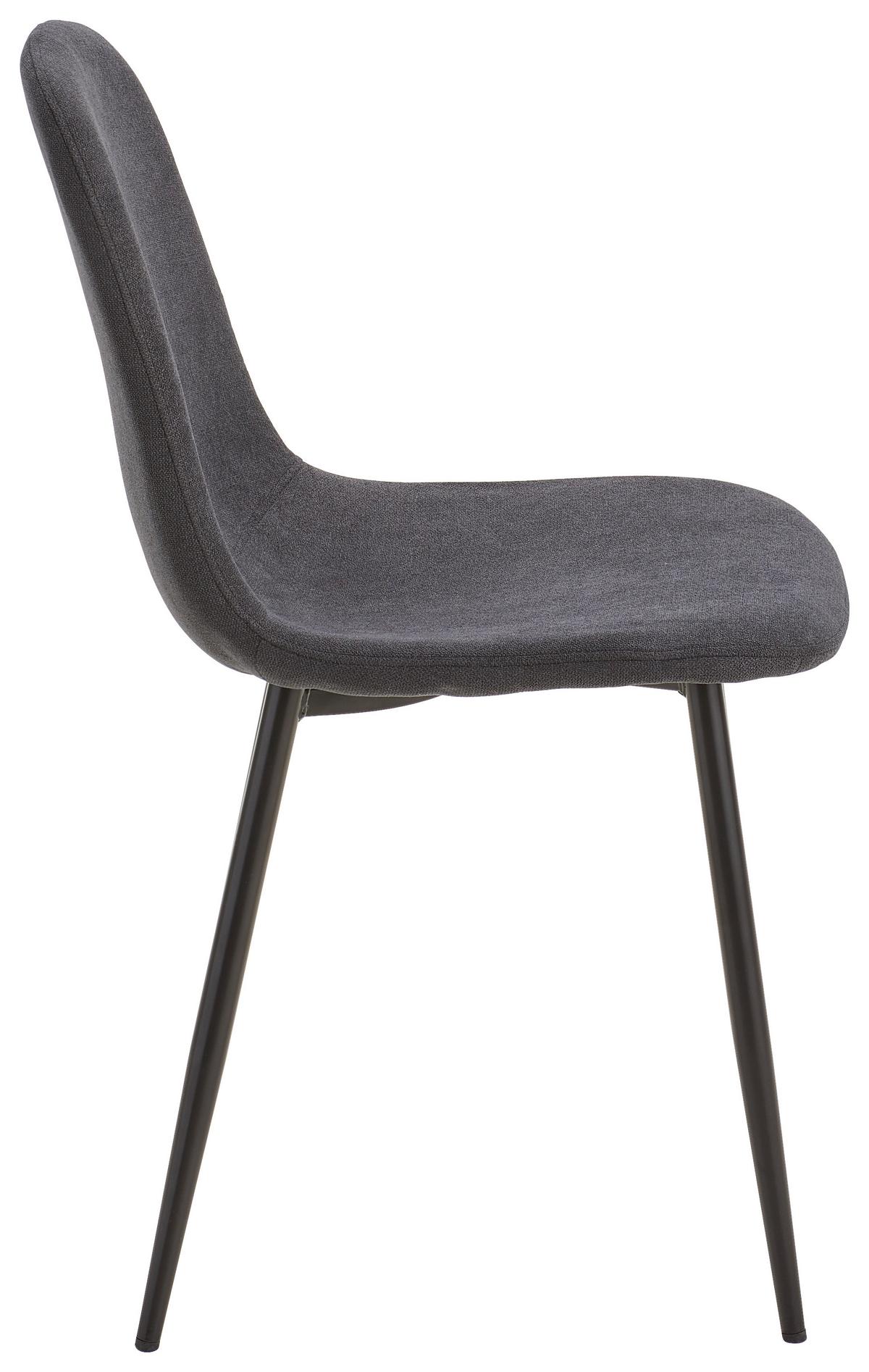 KRZESŁO LOLA - czarny, Basics, metal/tkanina (43/85/54cm) - P & B