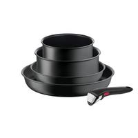 ZESTAW PATELNI L76495 TEFAL - ciemnoszary, Basics, metal - Tefal