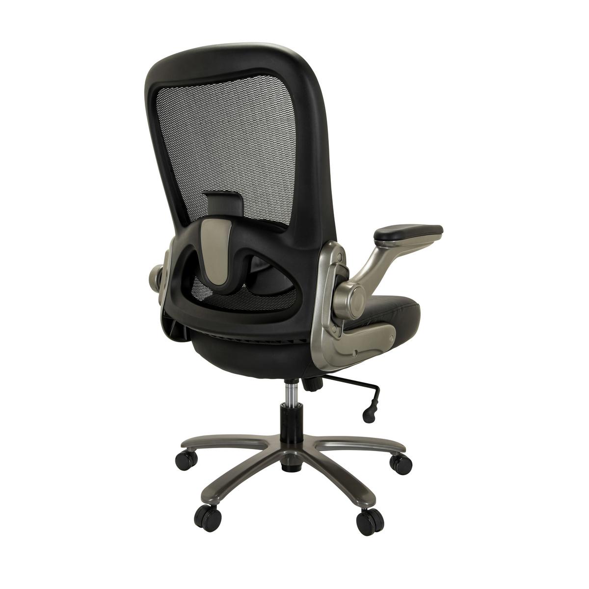 Pisarniški Stol Instructor T, Črna - srebrne barve/črna, Basics, kovina/umetna masa (75/122/68cm) - MID.YOU