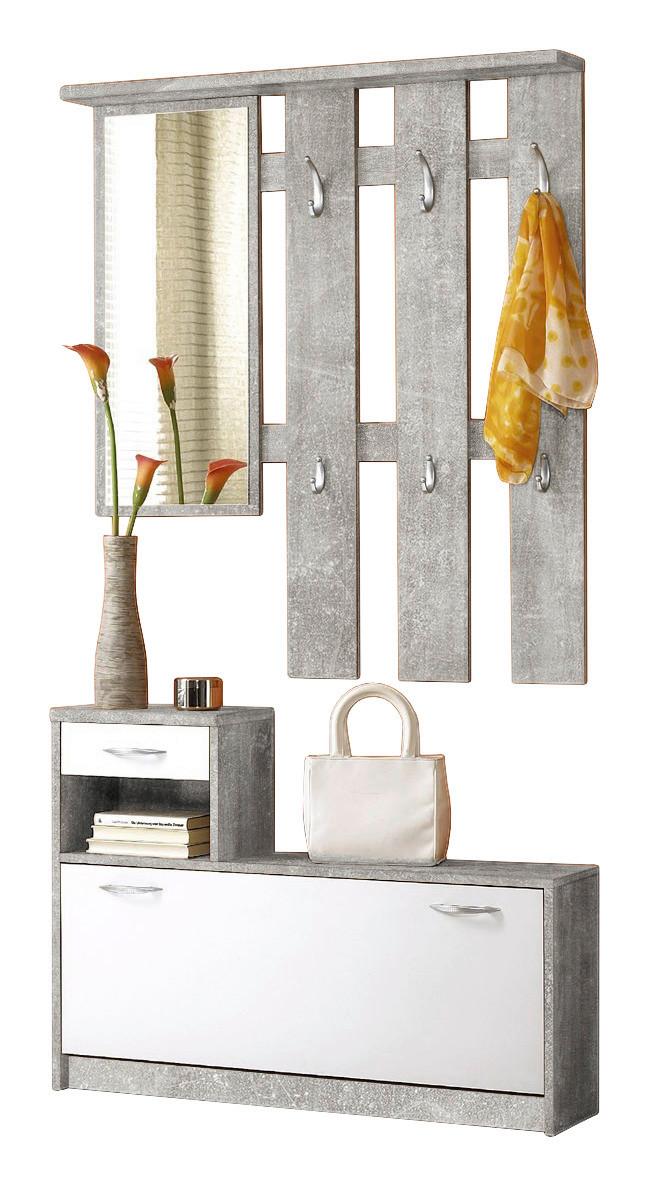 PRZEDPOKÓJ VERA - biały/szary, Konventionell, materiał drewnopochodny (100/191/25cm) - MID.YOU