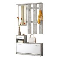 PRZEDPOKÓJ VERA - biały/szary, Konventionell, materiał drewnopochodny (100/191/25cm) - MID.YOU