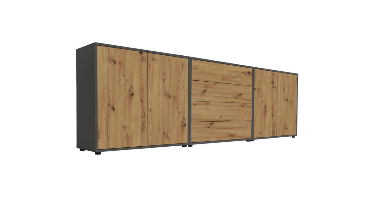 Sideboard Mailand Set 5 Anthrazit/Eiche online kaufen mömax