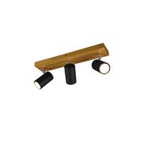 Strahler Marley Schwarz max. 35 Watt - Schwarz, Design, Holz/Metall (44/16/9cm) - Trio Leuchten