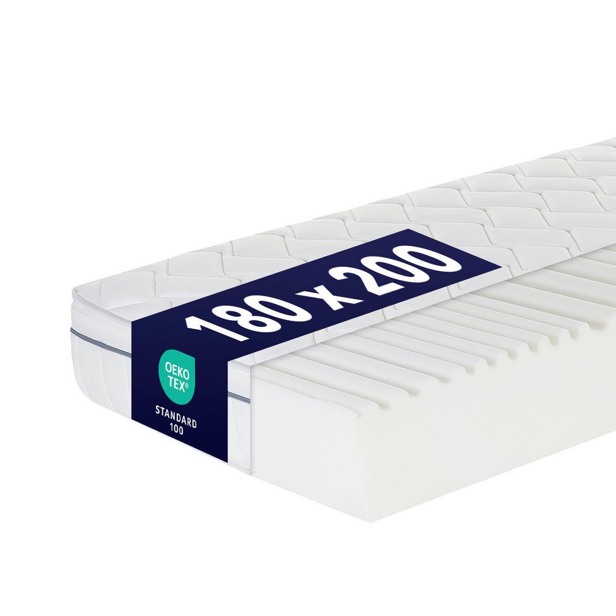 Kaltschaummatratze Air Wave 3D ca. 180x200 cm - Weiß, Basics, Textil (180/200cm) - MID.YOU