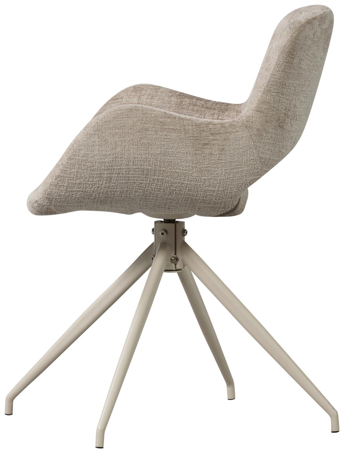 Armlehnstuhl-Set Eliva Sandfarben B: 58cm - Sandfarben, MODERN, Textil/Metall (58/82/58cm) - Livetastic