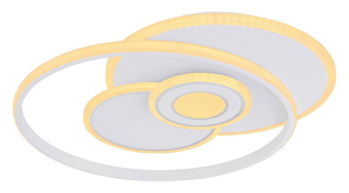 LED-DECKENLEUCHTE 48442-50  RODERICK - Chromfarben/Weiss, Design, Kunststoff/Metall (54,5/46/6cm) - Globo