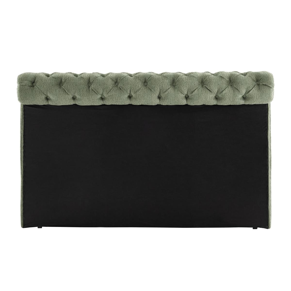 Boxspringbett Queen in Olivgrün ca. 180x200cm - Chromfarben/Goldfarben, Konventionell, Textil (180/200cm) - Premium Living