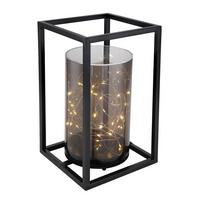 Solarna Svetilka Glow, S Sijalko - siva/črna, Basics, kovina/umetna masa (17/17/28cm) - Globo