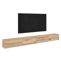 Lowboard D300 Eiche Wotan - Eiche Wotan/Grau, Basics, Holzwerkstoff/Kunststoff (300/32/33cm) - P & B