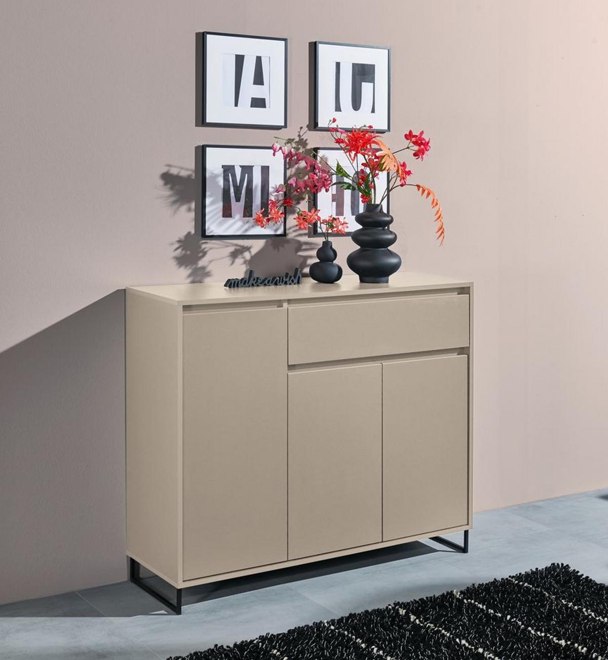 Comodă COLOGNE - cașmir, Design, material pe bază de lemn (118/103/38cm) - Modern Living