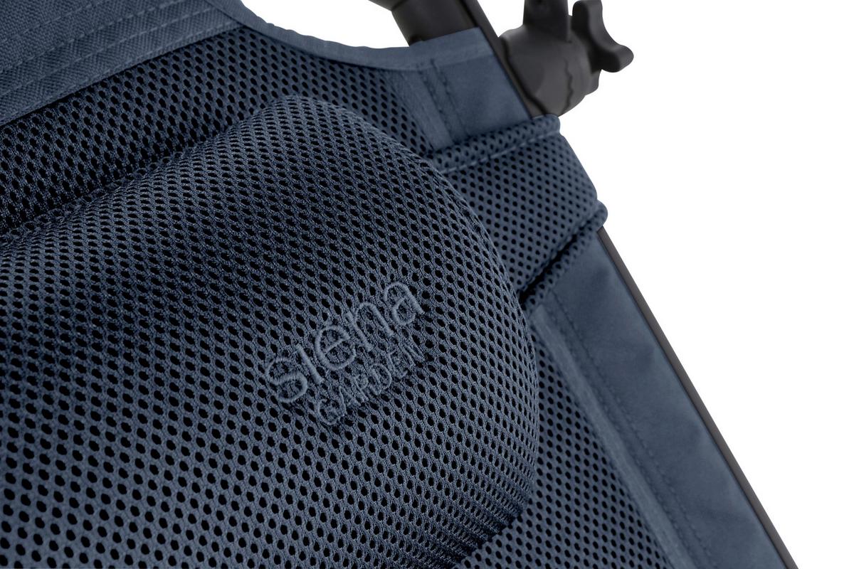 Campingliege klappbar + Nackenkissen - Anthrazit/Dunkelblau, KONVENTIONELL, Textil/Metall (69/43/200cm) - Siena Garden