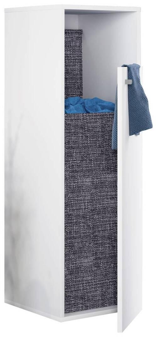 Midischrank Dreso XL ca. 40x110x39 cm Weiß - Schwarz/Weiß, MODERN, Holzwerkstoff/Kunststoff (40/110/39cm) - MID.YOU