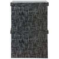 Box mit Deckel Jimmy in Schwarz/Weiß - Weiss/Schwarz, Karton (44,3/33,5/32,5cm) - Modern Living