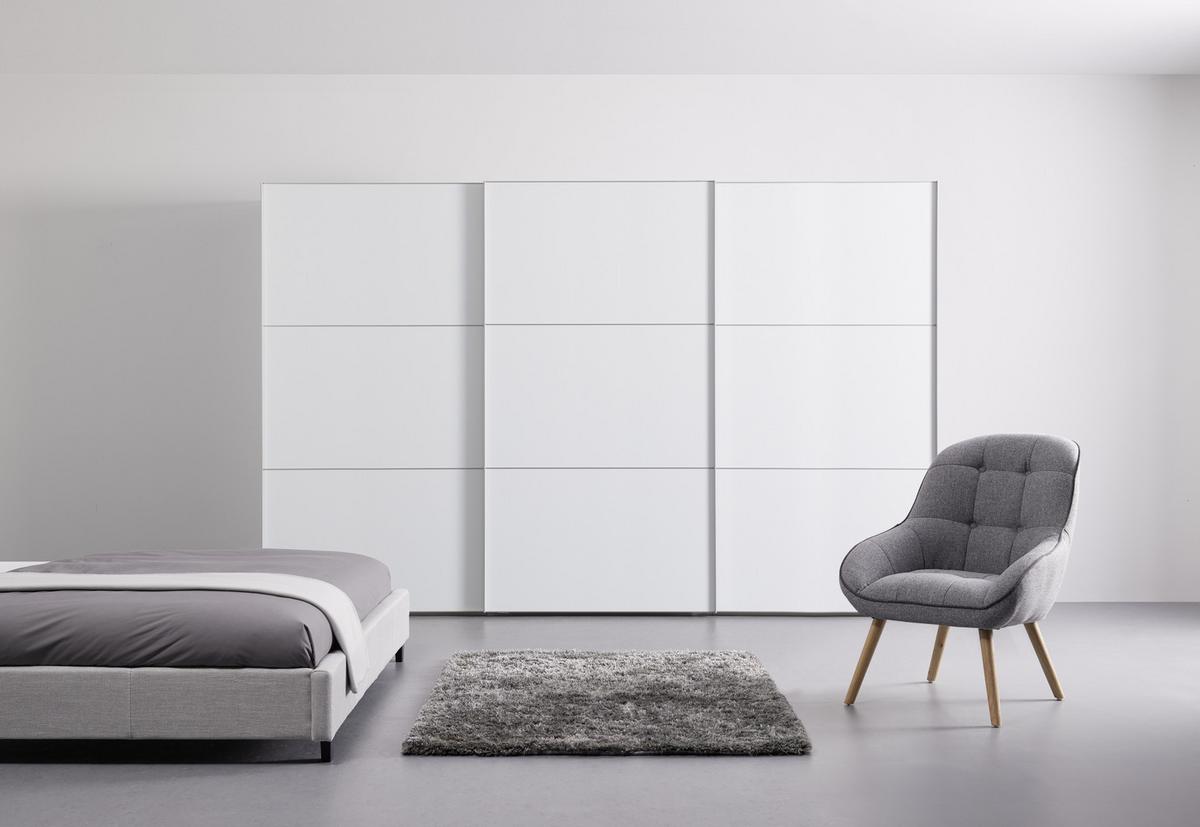 Ormar S Kliznim Vratima Includo - bijela/boje aluminija, Moderno, drvni materijal (336/222/68cm) - Premium Living